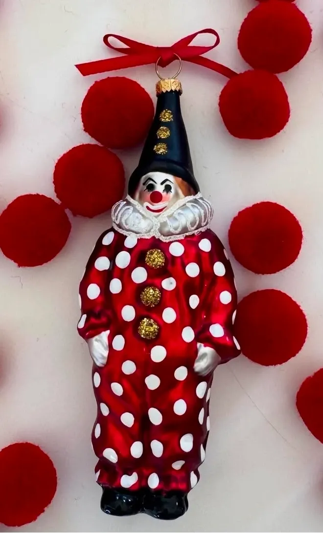 Glasanhänger Bajass rot/weiss